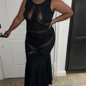Chic Black Sheer Maxi Dress